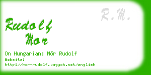 rudolf mor business card